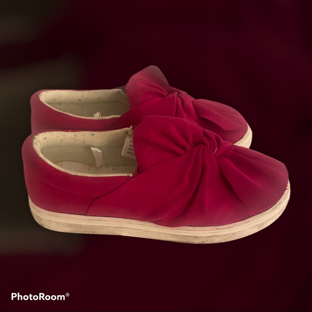 Fuchsia girls suede like shoes - Picture 3 of 4